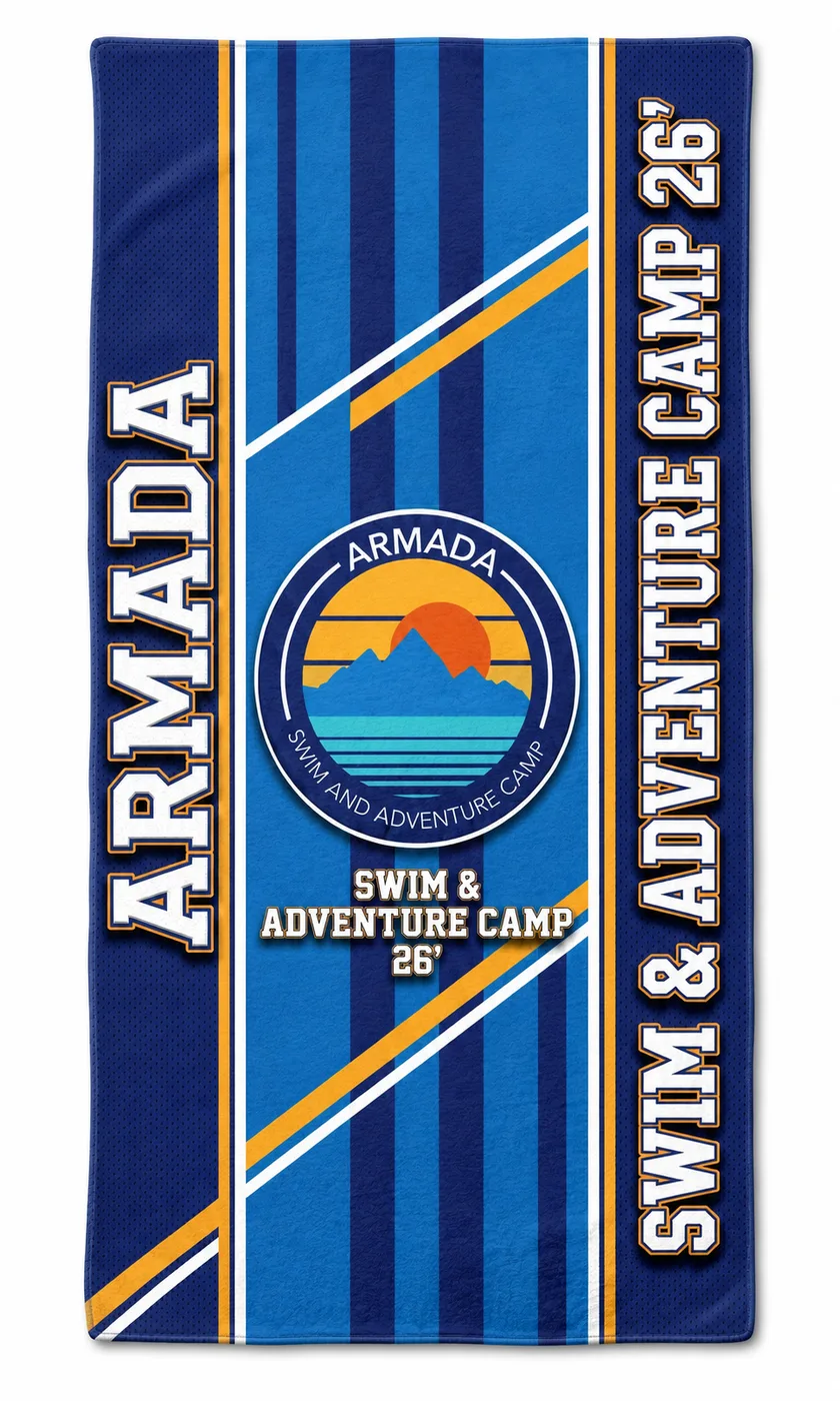 Armada Swim & Adventure Camp custom beach towel