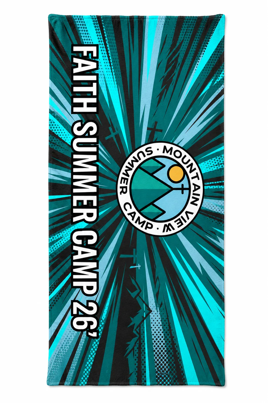 Faith Summer Camp custom beach towel